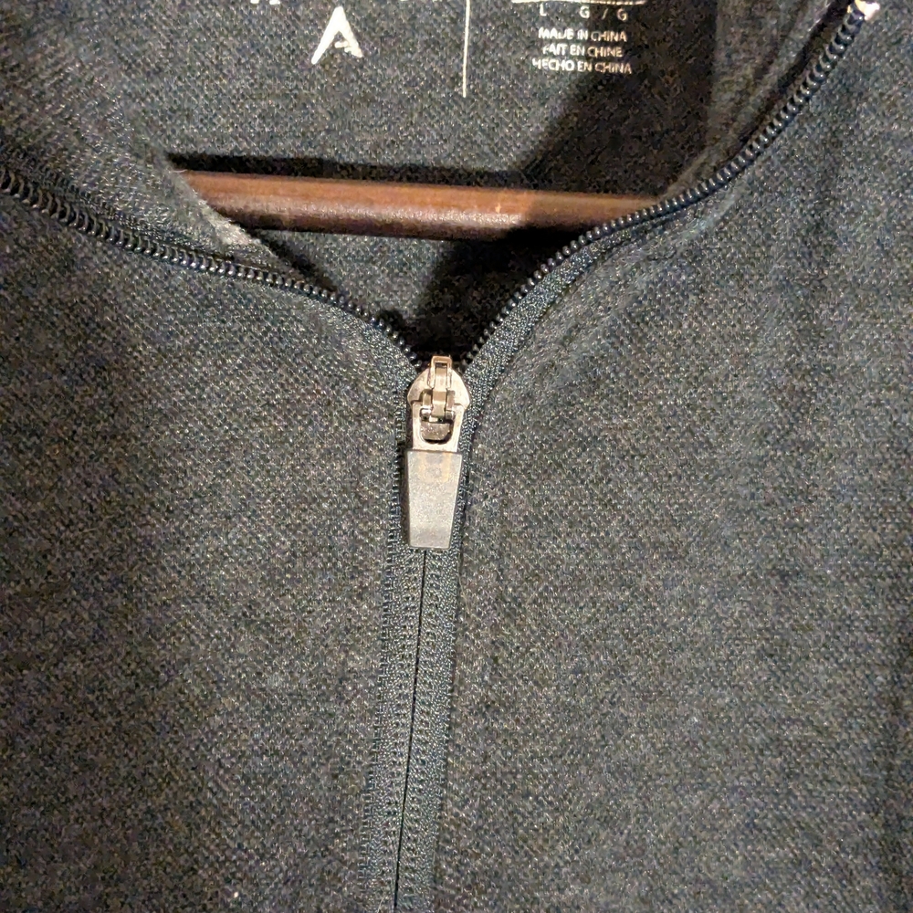 Antigua Men’s Quarter-Zip Pullover Charcoal Gray - Picture 4 of 6